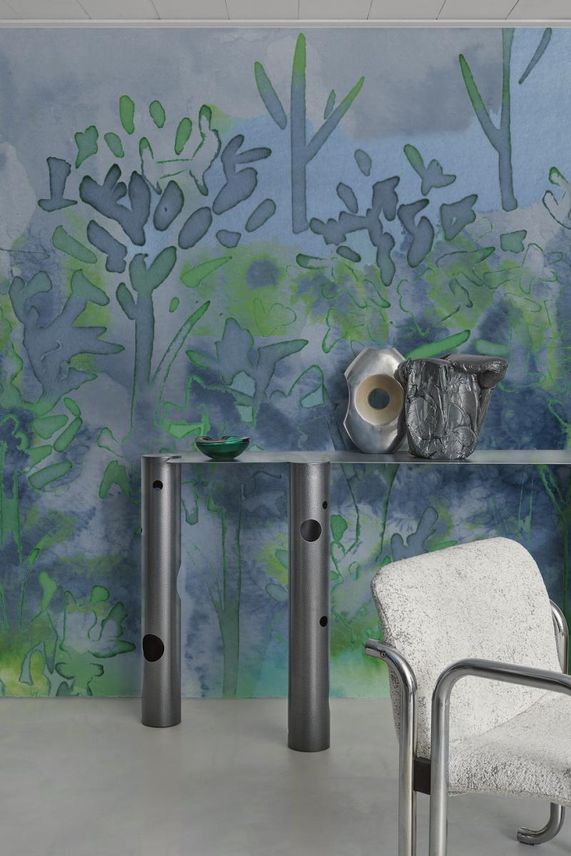 Обои для стен Wall&Deco 2023 Contemporary Wallpaper INDIGO 