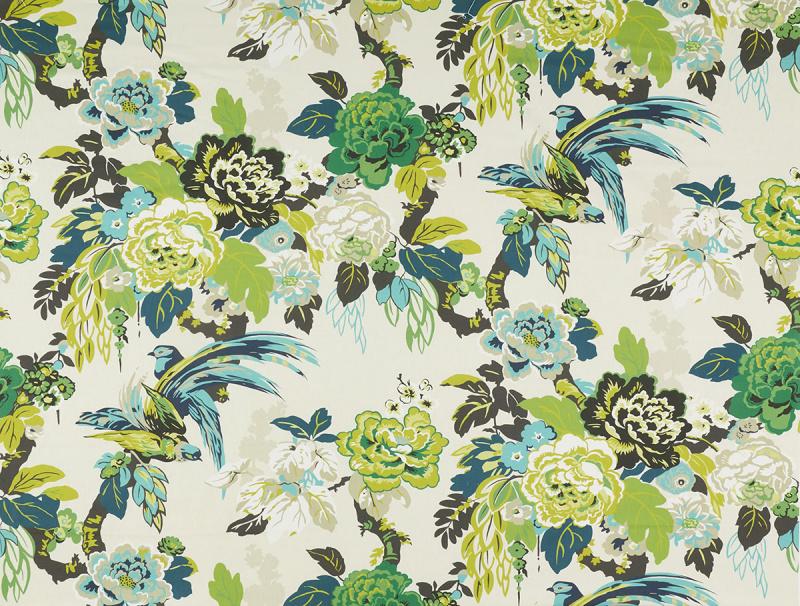 Ткань The Design Archives Archive 1 Cotton & Linen Grand-Floral-1001-Zest-2 