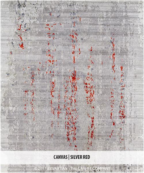 Ковер Vartian Carpets  CANVAS_SILVER+RED 