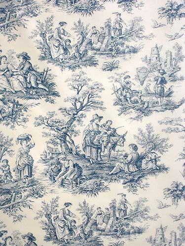 Ткань Titley and Marr Toile Collection Provence-04-Cornflower 