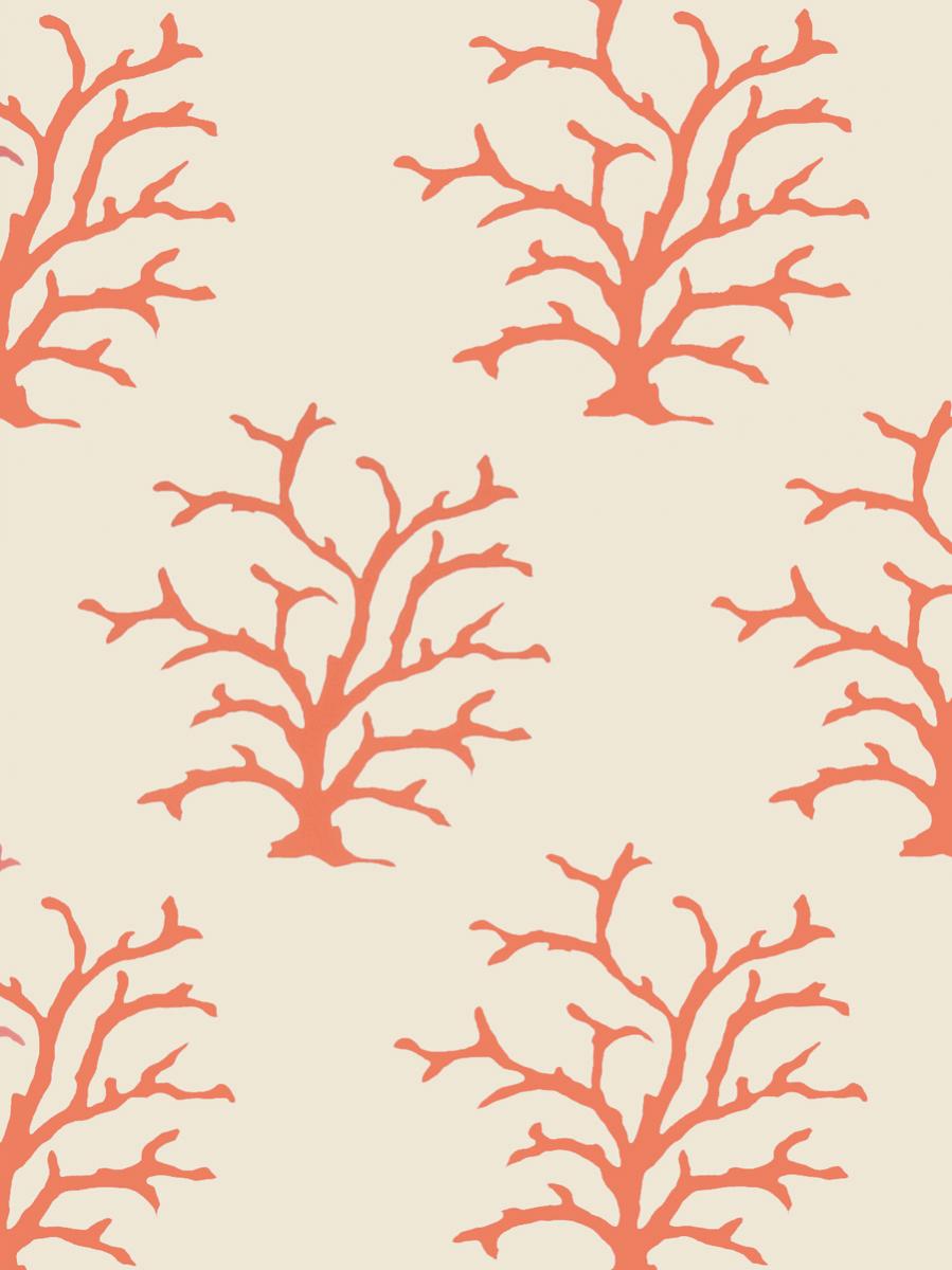 Обои для стен Stroheim Dana Gibson Wallcovering Coral - Persimmon 