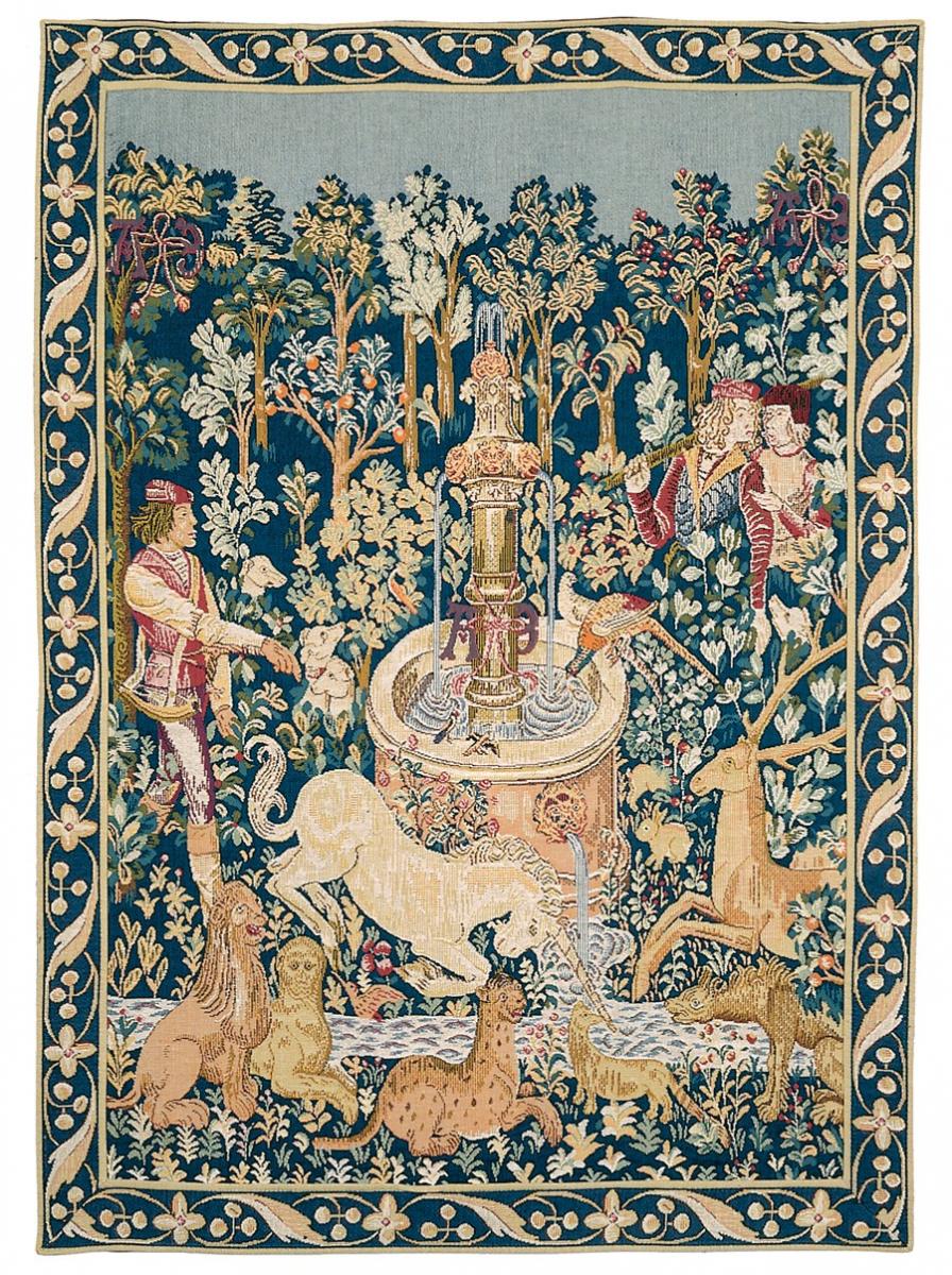  Гобелен Medieval Mille-Fleurs LW1221_Unicorn_at_the_Fountain_20 