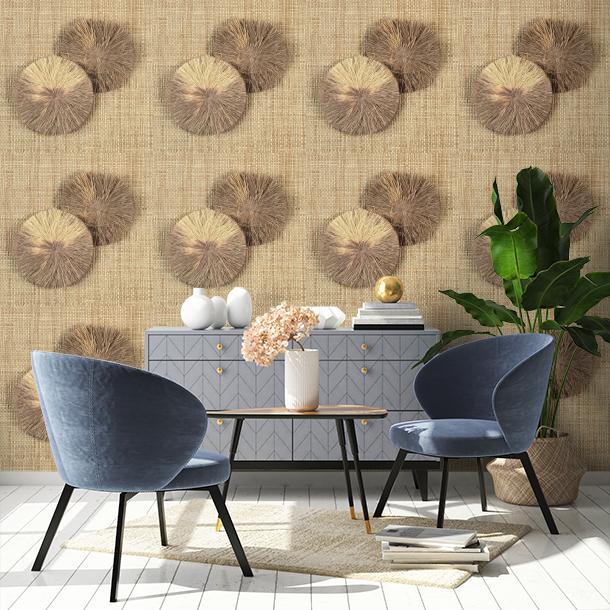 Метражные обои для стен  Raffia Wallcovering 3 WRA_08_21  2