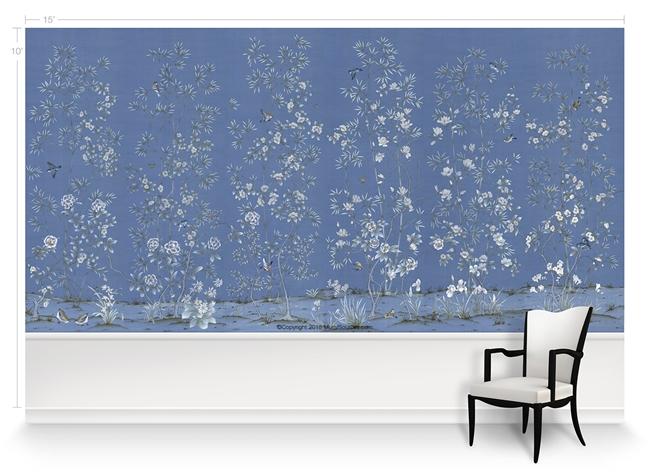 Обои для стен  MuralSources Chinoiserie murals CH-230-BL1-00-2T 