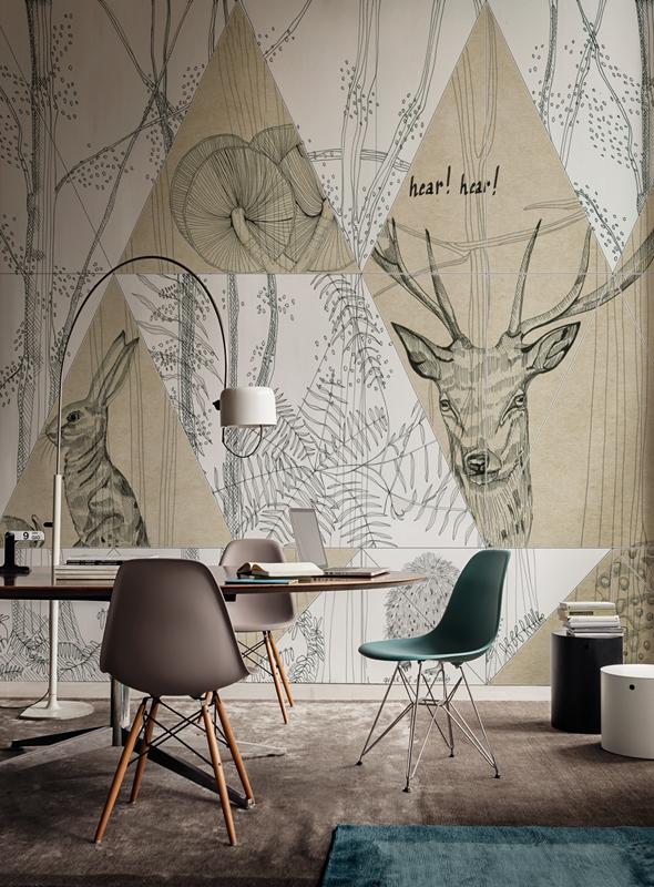 Обои для стен Wall&Deco 2015 Contemporary Wallpaper Woodland 