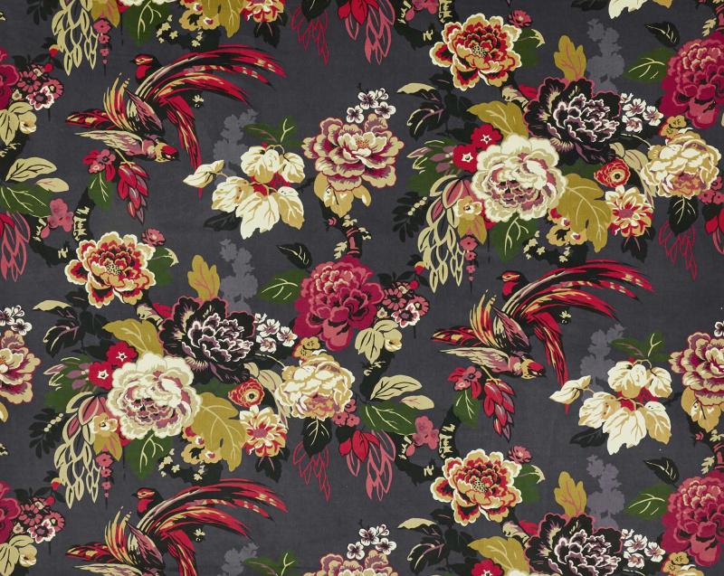 Ткань The Design Archives Archive 1 Wool & Velvet Grand-Floral-Velvet-1013-Mulber 