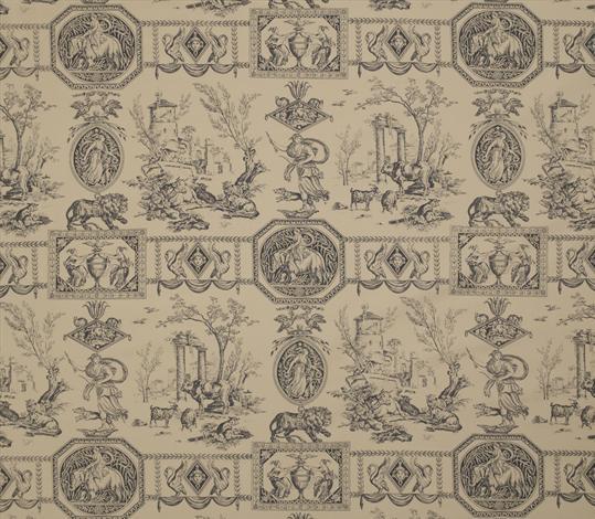 Ткань Marvic Textiles Toile Proposals III 5220-001 Grey on Ecru 