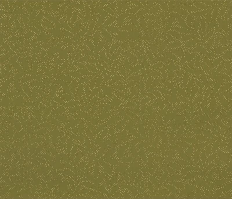 Обои для стен  Hamilton Weston Old Paradise Jasmine-Dot-Gold-on-Pea-Green 
