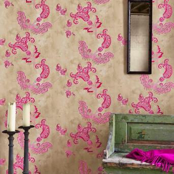 Обои для стен  Barneby Gates Barneby Walpapers paisley_hotpink 