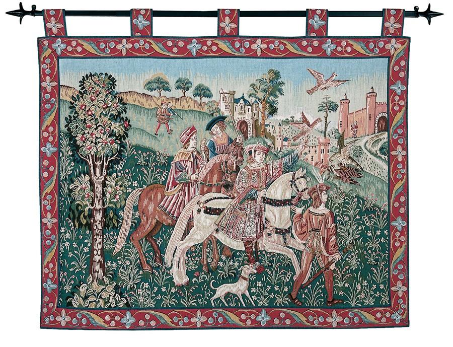  Гобелен Medieval Mille-Fleurs LW1251_Leaving_for_the_Hunt_31 