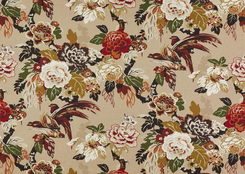 Ткань The Design Archives Archive 1 Cotton & Linen Grand-Floral-1002-Autumn-5 