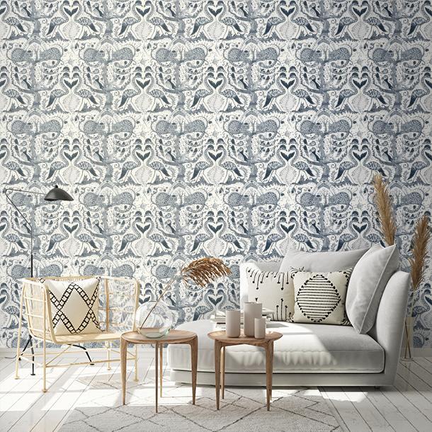 Обои для стен  Clarke&Clarke Mythica Wallcoverings W0219-02  1