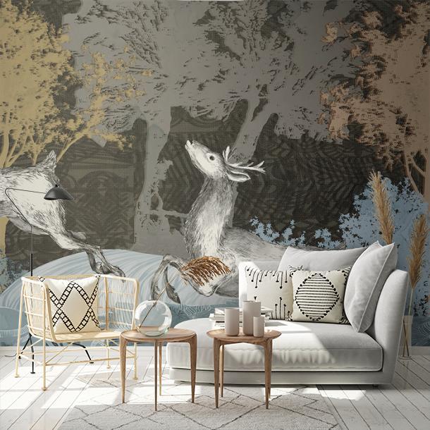 Обои для стен  Faboie Silk Painting I F-SN2003  1