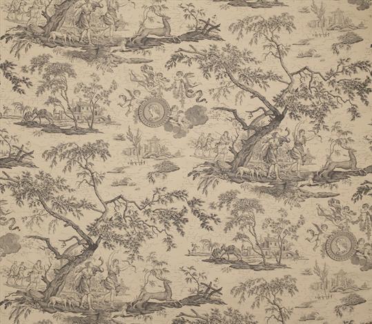 Ткань Marvic Textiles Toile Proposals III 5550-004 Charcoal on Ecru 