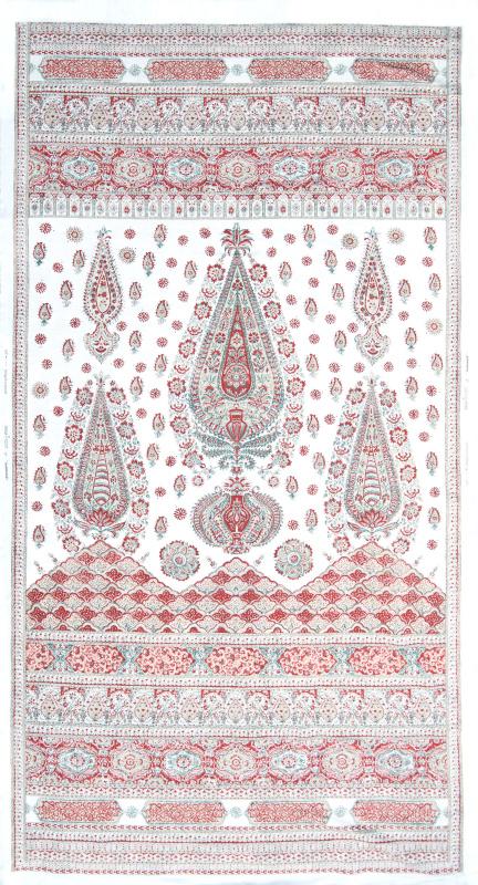 Ткань Titley and Marr Kalamkari Collection Kalamkari-Panel-01-Aqua-and-Rose 