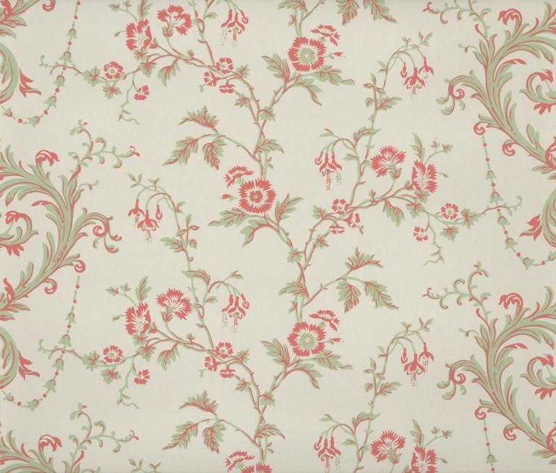 Обои для стен  Hamilton Weston Old Paradise Fuchsia-St-James-8151Document-Colours-on-Soft-Grey- 