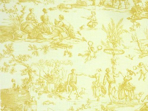 Ткань Titley and Marr Toile Collection Seasons-Toile-06-Yellow 