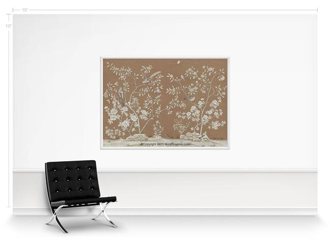 Обои для стен  MuralSources Chinoiserie murals CH-177-BR1-00-2T 