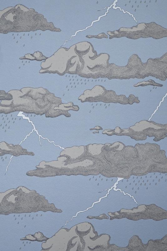 Обои для стен Abigail Edwards Abigail’s first wallpaper collection Storm Clouds Wallpaper Blue Sky 