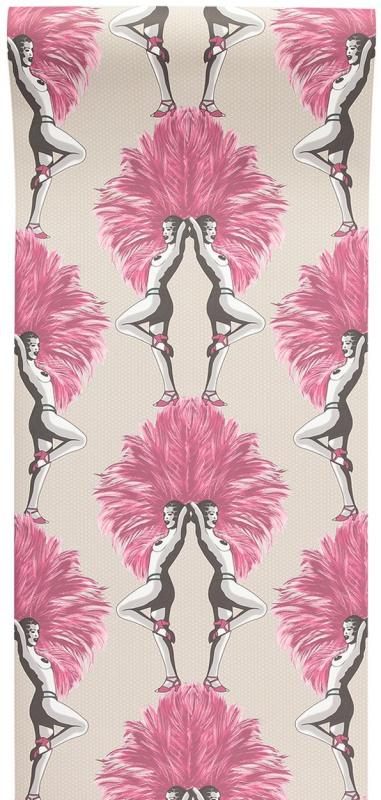 Обои для стен Graduate Collection Graduate Wallpapers showgirls_wallpaper_taupe_pink 