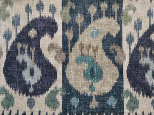 Ткань Titley and Marr Ikat Collection Turkistan-Boteh-05-Indigo-and-Sapphire 