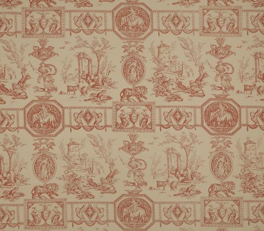 Ткань Marvic Textiles Toile Proposals III 5220-002 Coral on Ecru 
