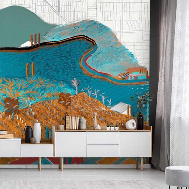 Обои для стен  Faboie Silk Painting II F-SN22004  5