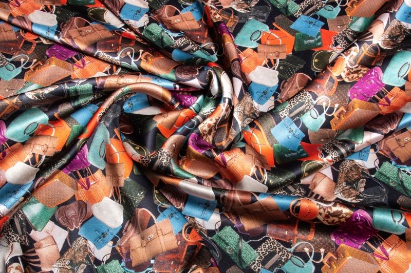 Ткань Jakob Schlaepfer Satin Print 202041_777  купить в Москве по выгодной цене|Интернет-магазин дизайнерских решений Decorwall