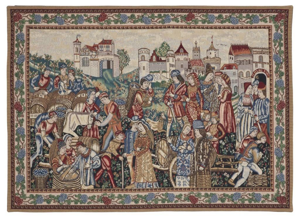  Гобелен Medieval Mille-Fleurs LW1361.1_Medieval_Wine_Merchants_19 