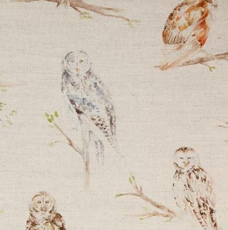 Ткань  Voyage Decoration Country book two Small Owls Linen 