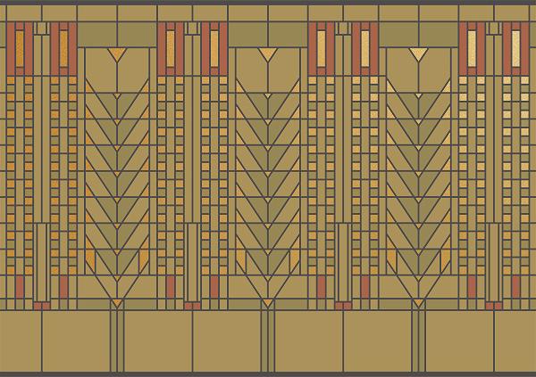 Обои для стен  Bradbury & Bradbury Frank Lloyd Wright tree_of_life_4 