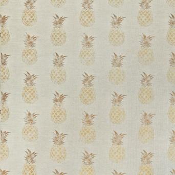 Ткань Barneby Gates Barneby Fabrics Pineapple-R-gold-on-natural-swatch 