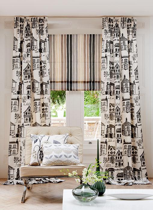 Ткань Eijffinger Fabrics Collection mardal zwart wit U  купить в Москве по выгодной цене|Интернет-магазин дизайнерских решений Decorwall