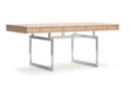 Стол    Office_desk_Natural_Oak_Stainless_Steel_frame_Angle 