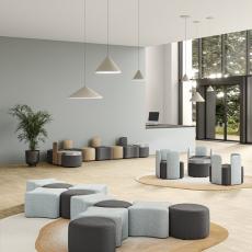 Contemporary design poufs