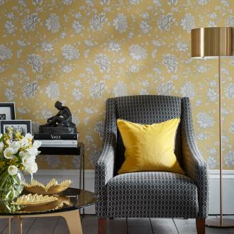 Blendworth Wedgwood Volume 1 Fabled-Floral-Wallcovering-Yellow