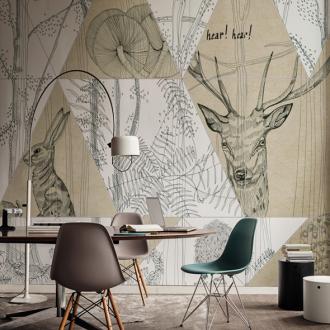 Wall&Deco 2015 Contemporary Wallpaper Woodland