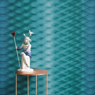 Wall&Deco Essential Wallpaper net-turchese-dettaglio