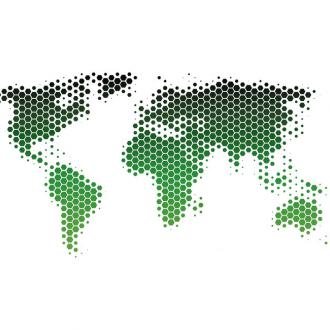 Photowall Географические карты world-map-metal-sheet-green