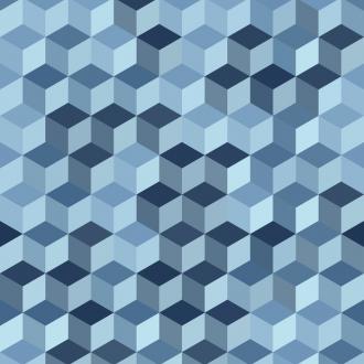Photowall Узоры cube-hexagon-pattern-steel