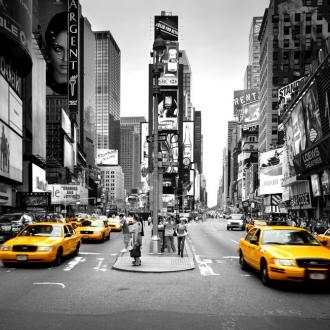 Photowall Транспорт times-square-cabs-colorsplash